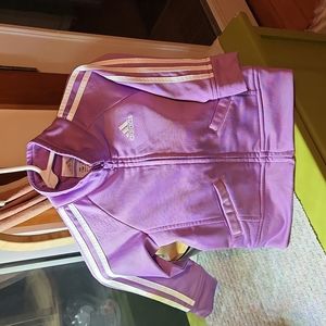 Adidas zip up jacket in purple